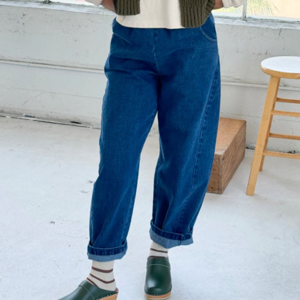 Le Bon Shoppe 100% Cotton Denim Arc Pants from Mama Owl NEW WITH TAGS NWT